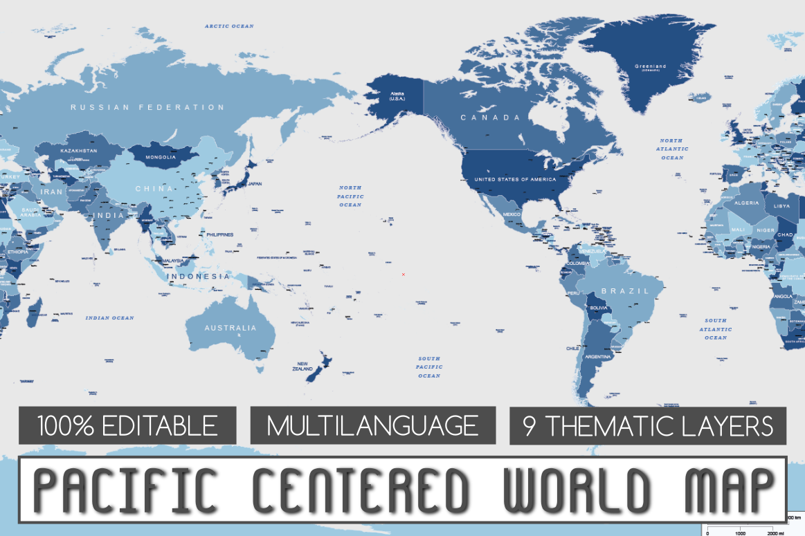 World Maps Cartorical   Pacific Centered World Map 