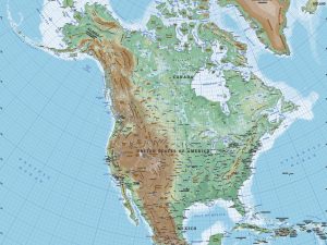 Relief Map of North America - Cartorical